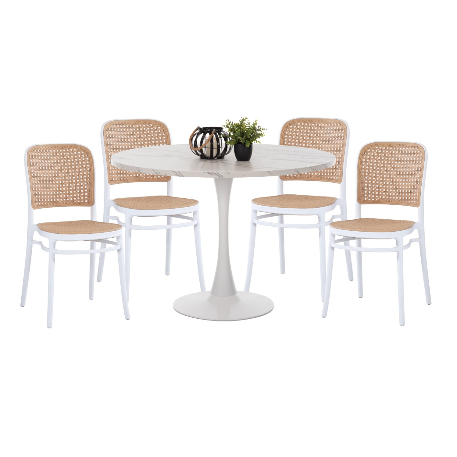 set-trapezarias-5tmch-fb911911-me-strogg ΣΕΤ ΤΡΑΠΕΖΑΡΙΑΣ 5ΤΜΧ HM11911 ΜΕ ΣΤΡΟΓΓΥΛΟ ΤΡΑΠΕΖΙ ΚΑΙ ΚΑΡΕΚΛΕΣ ΠΟΛΥΠΡΟΠΥΛΕΝΙΟΥ - Image 1