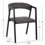 ΣΕΤ ΤΡΑΠΕΖΑΡΙΑΣ JAY 5ΤΜΧ HM9529.01 ΚΑΡΥΔΙ ΤΡΑΠΕΖΙ-ΓΚΡΙ ΚΑΡΕΚΛΕΣ 120x70x76Υεκ. - Image 3