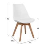 ΣΕΤ ΤΡΑΠΕΖΑΡΙΑΣ 5ΤΜΧ HM10193.01 ΜΕ ΤΡΑΠΕΖΙ MINIMAL ΚΑΙ VEGAS ΛΕΥΚΕΣ 120x80x73 cm - Image 3