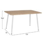 ΣΕΤ ΤΡΑΠΕΖΑΡΙΑΣ 5ΤΜΧ HM10350.02 ΤΡΑΠΕΖΙ 120x70x76,5 cm & ΚΑΡΕΚΛΕΣ VEGAS - Image 2