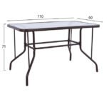 ΣΕΤ ΤΡΑΠΕΖΑΡΙΑΣ 5ΤΜΧ ΜΕ 4 ΚΑΡΕΚΛΕΣ ΜΕ ΜΑΞΙΛΑΡΙ & ΤΡΑΠΕΖΙ 110x60 ΚΑΦΕ HM10566.02 - Image 2