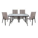 ΣΕΤ ΤΡΑΠΕΖΑΡΙΑΣ ΕΞ.ΧΩΡΟΥ 5ΤΜΧ HM5200.02 ΜΕ 4 ΚΑΡΕΚΛΕΣ & ΤΡΑΠΕΖΙ 140Χ80--ΚΑΦΕ