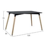 ΣΕΤ ΤΡΑΠΕΖΑΡΙΑΣ 5ΤΜΧ ΜΕ ΤΡΑΠΕΖΙ ΚΑΙ 4 ΚΑΡΕΚΛΕΣ HM10229 120x80x73 cm - Image 2