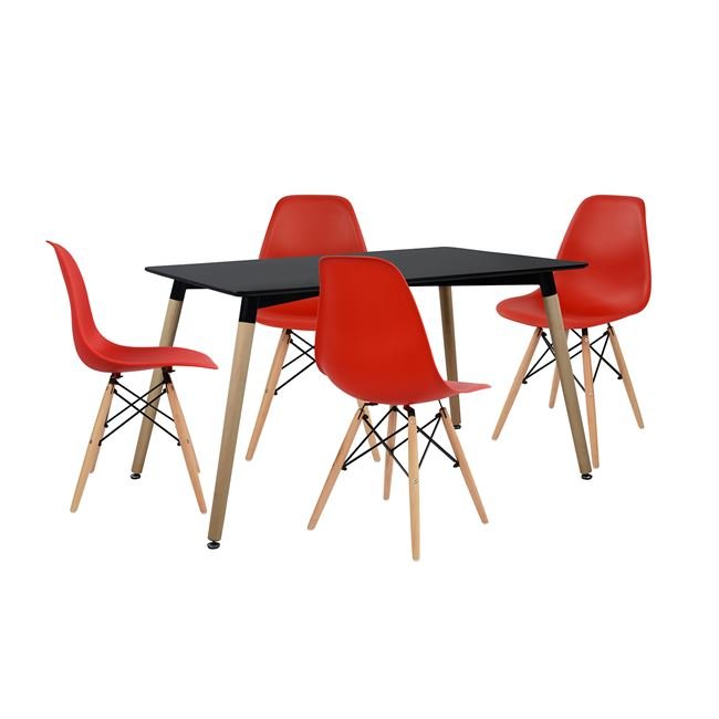 set-trapezarias-5tmch-me-trapezi-kai-4-k ΣΕΤ ΤΡΑΠΕΖΑΡΙΑΣ 5ΤΜΧ ΜΕ ΤΡΑΠΕΖΙ ΚΑΙ 4 ΚΑΡΕΚΛΕΣ HM10228 120x80x73 cm - Image 1