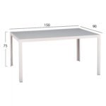 ΣΕΤ ΤΡΑΠΕΖΑΡΙΑΣ 5ΤΜΧ ΤΡΑΠ. 150Χ90 & ΠΟΛ/ΝΕΣ ΑΛΟΥΜΙΝΙΟΥ ΜΕ POLYWOOD ΛΕΥΚΕΣ HM11706.01 - Image 2