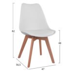 ΣΕΤ ΤΡΑΠΕΖΑΡΙΑΣ 5ΤΜΧ ΤΡΑΠΕΖΙ Φ90X74 & 4 ΚΑΡΕΚΛΕΣ VEGAS ΛΕΥΚΕΣ HM11693.01 - Image 3