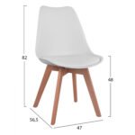 ΣΕΤ ΤΡΑΠΕΖΑΡΙΑΣ 5ΤΜΧ ΤΡΑΠΕΖΙ Φ90X74 & 4 ΚΑΡΕΚΛΕΣ VEGAS ΛΕΥΚΕΣ HM11694.01 - Image 3