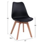 ΣΕΤ ΤΡΑΠΕΖΑΡΙΑΣ 5ΤΜΧ ΤΡΑΠΕΖΙ Φ90X74 & 4 ΚΑΡΕΚΛΕΣ VEGAS ΜΑΥΡΕΣ HM11694.02 - Image 3