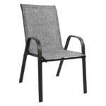 ΣΕΤ ΤΡΑΠΕΖΑΡΙΑ ΓΚΡΙ  ΜΕΤΑΛΛΙΚΗ 7ΤΜΧ ΜΕ 6ΚΑΡΕΚΛΕΣ ΚΑΙ ΤΡΑΠΕΖΙ 160Χ90 HM5206.01 - Image 3