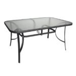 ΣΕΤ ΤΡΑΠΕΖΑΡΙΑ ΓΚΡΙ  ΜΕΤΑΛΛΙΚΗ 7ΤΜΧ ΜΕ 6ΚΑΡΕΚΛΕΣ ΚΑΙ ΤΡΑΠΕΖΙ 160Χ90 HM5206.01 - Image 4