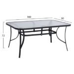 ΣΕΤ ΤΡΑΠΕΖΑΡΙΑΣ 7TMX ΜΕ ΤΡΑΠΕΖΙ 160Χ90Χ72Υεκ.ΚΑΙ 6 ΠΟΛΥΘΡΟΝΕΣ ΓΚΡΙ ΜΕΤΑΛΛΟ HM10564.01 - Image 2