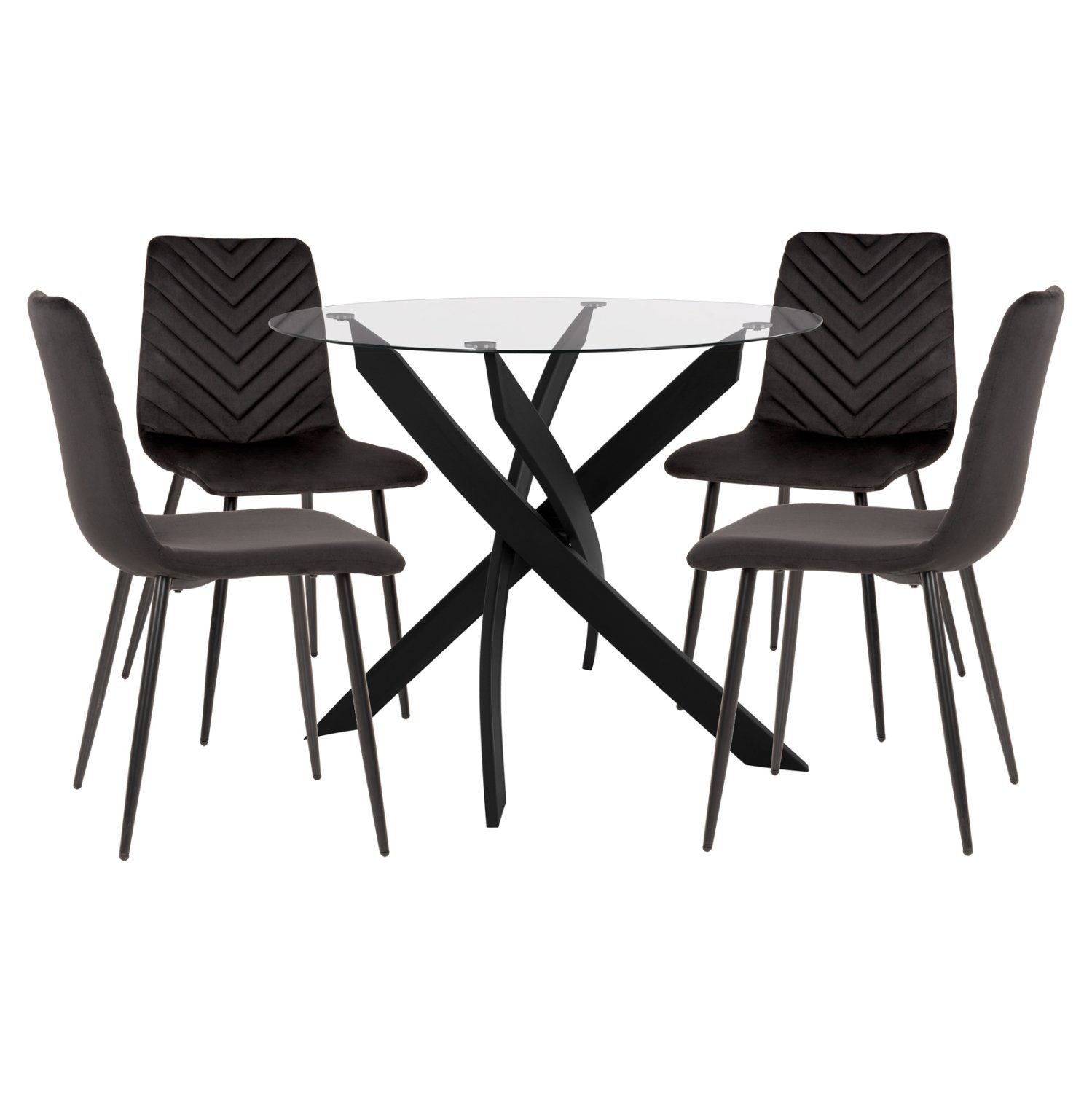 set-trapezarias-eschoroy-5tmch-fb911073- ΣΕΤ ΤΡΑΠΕΖΑΡΙΑΣ ΕΣ.ΧΩΡΟΥ 5ΤΜΧ JAFARU HM11073 ΜΕΤΑΛΛΟ--ΒΕΛΟΥΔΟ ΣΕ ΜΑΥΡΟ - Image 1