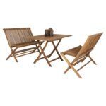 ΣΕΤ ΤΡΑΠΕΖΑΡΙΑΣ ΕΞΩΤ. ΧΩΡΟΥ 3ΤΜΧ KENDALL HM11952 ΜΑΣΙΦ ΞΥΛΟ TEAK ΦΥΣΙΚΟ - Image 5