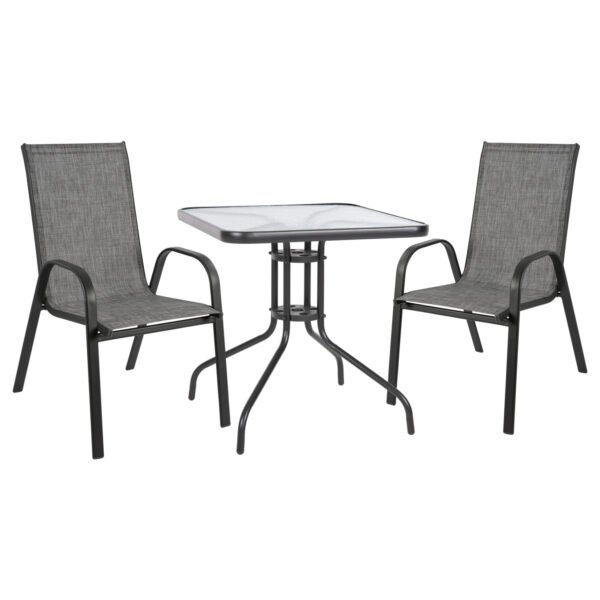 ΣΕΤ ΤΡΑΠΕΖΑΡΙΑΣ ΜΕΤΑΛΛΙΚΗ 3ΤΜΧ ΜΕ 2 ΚΑΡΕΚΛΕΣ & 1 ΤΡΑΠΕΖΙ 70Χ70 HM5185.01