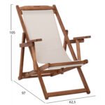 ΣΕΖΛΟΝΓΚ ΜΕ ΜΠΡΑΤΣΑ ΛΗΜΝΟΣ ΕΜΠ/ΣΜΟΣ ΚΑΡΥΔΙ ΜΕ PVC 2Χ1 HM11708.60T 62,5x97x105 εκ. - Image 2