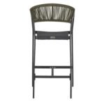 ΣΚΑΜΠΟ ΑΛΟΥΜΙΝΙΟΥ ΑΝΘΡΑΚΙ ΜΕ ΜΠΡΑΤΣΑ- RATTAN- ΧΑΚΙ TEXTLINE 56x58x105Y εκ.HM5892.04 - Image 6