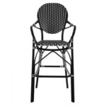 ΣΚΑΜΠΟ ΑΛΟΥΜΙΝΙΟΥ BAMBOO LOOK ΜΕ WICKER ΜΑΥΡΟ ΛΕΥΚΟ HM5794.02 56x60x126 εκ. - Image 3