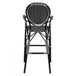 ΣΚΑΜΠΟ ΑΛΟΥΜΙΝΙΟΥ BAMBOO LOOK ΜΕ WICKER ΜΑΥΡΟ ΛΕΥΚΟ HM5794.02 56x60x126 εκ. - Image 6