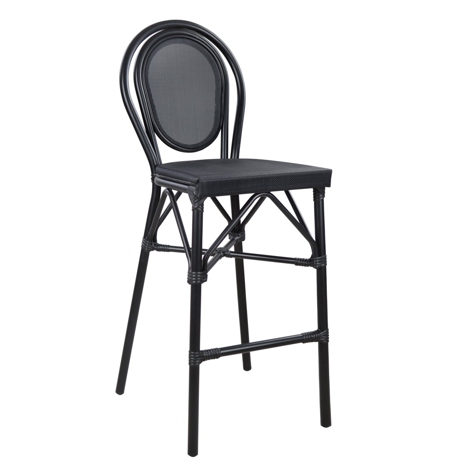 skampo-aloyminioy-fb95060-bamboo-look-ma ΣΚΑΜΠΟ ΑΛΟΥΜΙΝΙΟΥ AZARIA HM5060 BAMBOO LOOK ΜΑΥΡΟ ΜΕ TEXTLINE 44x52x115Υεκ. - Image 1