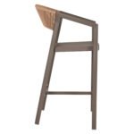 ΣΚΑΜΠΟ ΑΛΟΥΜΙΝΙΟΥ ΜΕ ΜΠΡΑΤΣΑ ΣΑΜΠΑΝΙΖΕ RATTAN ΛΕΥΚΟ TEXTLINE HM5892.03 56x58x105Y εκ. - Image 4