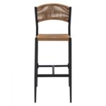 ΣΚΑΜΠΟ BAR ΑΛΟΥΜΙΝΙΟΥ ΑΝΘΡΑΚΙ ΜΕ ΣΧΟΙΝΙ PE ΜΠΕΖ HM5789.02 45,5x56x111 εκ. - Image 3