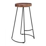 ΣΚΑΜΠΟ BAR ELEANOR HM8363.11 ΜΑΣΙΦ ΞΥΛΟ ΑΚΑΚΙΑΣ-ΜΕΤΑΛΛΟ 50x43x78Υεκ.