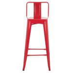 ΣΚΑΜΠΟ BAR ΜΕΤΑΛΛΙΚΟ MELITA ME ΠΛΑΤΗ ΚΟΚΚΙΝΟ HM8643.04 43Χ43Χ100εκ. - Image 3