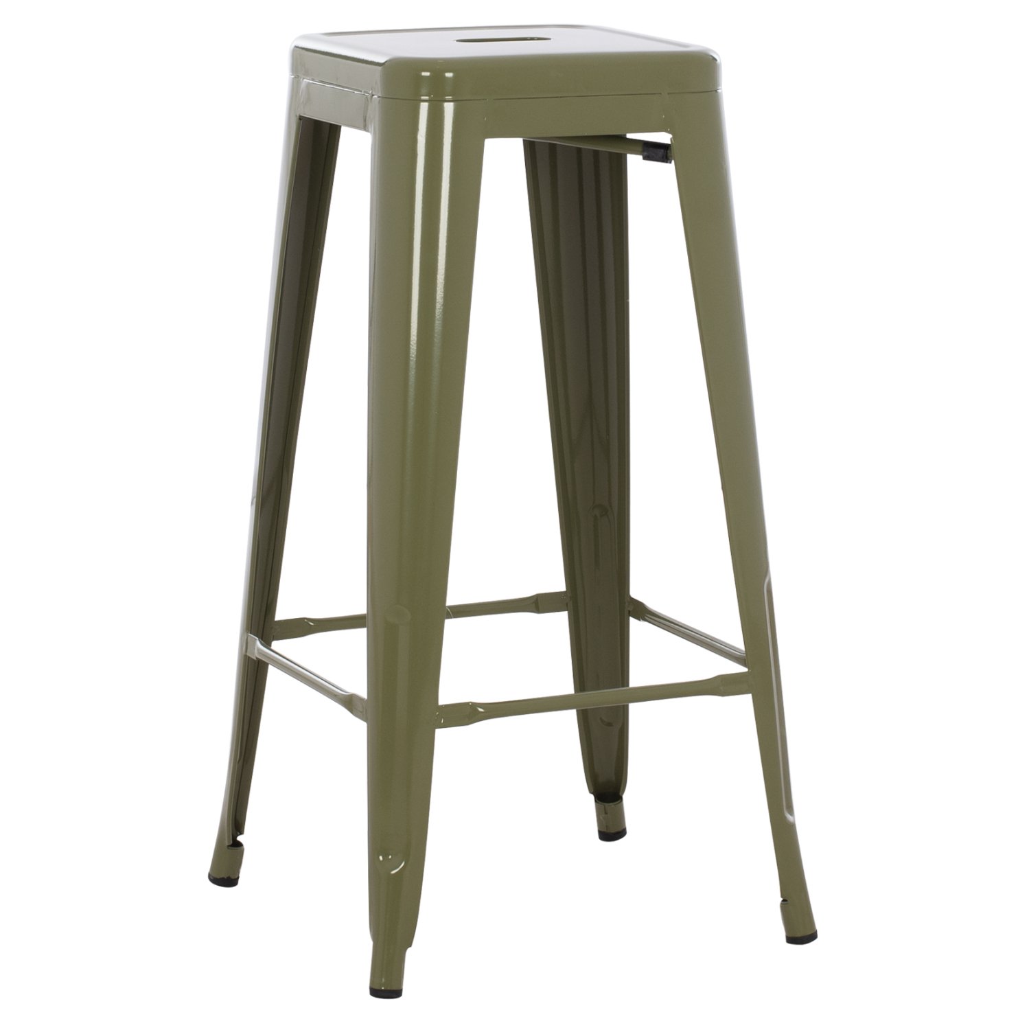 skampo-bar-metalliko-se-dark-olive-green ΣΚΑΜΠΟ BAR ΜΕΤΑΛΛΙΚΟ MELITA ΣΕ DARK OLIVE GREEN HM8642.03 43x43x78 εκ. - Image 1