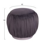 ΣΚΑΜΠΟ DEREK HM8407.01 ΓΚΡΙ ΒΕΛΟΥΔΟ ΜΕ ΑΣΗΜΙ ΒΑΣΗ - Image 2