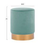 ΣΚΑΜΠΟ LEVY ΦΥΣΤΙΚΙ ΒΕΛΟΥΔΟ ΜΕ ΧΡΥΣΗ ΒΑΣΗ HM8408.07 Φ35x43Υ εκ. - Image 2