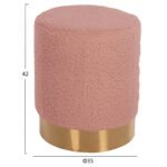 ΣΚΑΜΠΟ LEVY HM8408.22 ΣΑΠΙΟ ΜΗΛΟ ΜΠΟΥΚΛΕ ΥΦΑΣΜΑ ΜΕ ΧΡΥΣΗ ΒΑΣΗ Φ35x42Υ εκ. - Image 2