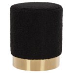 ΣΚΑΜΠΟ LEVY HM8408.24 ΜΠΟΥΚΛΕ ΥΦΑΣΜΑ ΜΑΥΡΟ ΜΕ ΧΡΥΣΗ ΒΑΣΗ Φ35x42Υ εκ. - Image 3