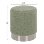 ΣΚΑΜΠΟ LEVY HM8408.27 ΦΥΣΤΙΚΙ ΜΠΟΥΚΛΕ ΥΦΑΣΜΑ ΜΕ ΑΣΗΜΙ ΒΑΣΗ Φ35x42Υ εκ. - Image 2