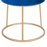 ΣΚΑΜΠΟ KARLO HM8411.08 ΜΠΛΕ ΒΕΛΟΥΔΟ ΜΕ ΧΡΥΣΗ ΒΑΣΗ Φ36x38Υ εκ. - Image 5