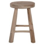 ΣΚΑΜΠΟ KONT HM9337 ΑΠΟ ΜΑΣΙΦ ΞΥΛΟ TΕΑK ΦΥΣΙΚΟ ΧΑΜΗΛΟΥ ΥΨΟΥΣ Φ35Χ45Υεκ. - Image 3