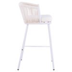 ΣΚΑΜΠΟ BROGAN ΜΕ ΜΕΤΑΛΛΙΚΟ ΣΚΕΛΕΤΟ ΚΑΙ ΣΧΟΙΝΙ ΛΕΥΚΟ HM5714.03 46x54x101 εκ. - Image 4