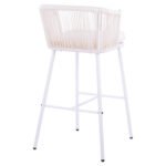 ΣΚΑΜΠΟ BROGAN ΜΕ ΜΕΤΑΛΛΙΚΟ ΣΚΕΛΕΤΟ ΚΑΙ ΣΧΟΙΝΙ ΛΕΥΚΟ HM5714.03 46x54x101 εκ. - Image 5