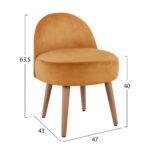 ΣΚΑΜΠΟ ΜΕ ΠΛΑΤΗ YASMINE ΧΡΥΣΟ ΒΕΛΟΥΔΟ HM8395.09 47X43X63,5Υ εκ. - Image 2