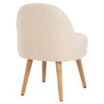 ΣΚΑΜΠΟ ΜΕ ΠΛΑΤΗ YASMINE HM8395.23 ΛΕΥΚΟ ΜΠΟΥΚΛΕ ΥΦΑΣΜΑ- ΞΥΛΙΝΑ ΠΟΔΙΑ 47x46x64,5Υεκ. - Image 5