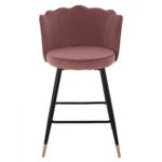 ΣΚΑΜΠΟ ΜΕΣΑΙΟΥ ΥΨΟΥΣ HM8736.02 VESNA ΒΕΛΟΥΔΟ ΣΑΠΙΟ ΜΗΛΟ ΜΕΤΑΛΛΙΚΟ ΣΚΕΛΕΤΟ 50x50x90 εκ. - Image 3