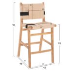 ΣΚΑΜΠΟ ΜΕΣΑΙΟΥ ΥΨΟΥΣ HM9325.01 RUBBERWOOD & ΣΧΟΙΝΙ-ΦΥΣΙΚΟ RUSTIC 45x46x95Υεκ. - Image 2