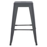 ΣΚΑΜΠΟ ΜΕΣΑΙΟΥ ΥΨΟΥΣ ΜΕΤΑΛΛΙΚΟ HM8573.10 MELITA ΣΕ ΓΚΡΙ 43x43x67Yεκ. - Image 3