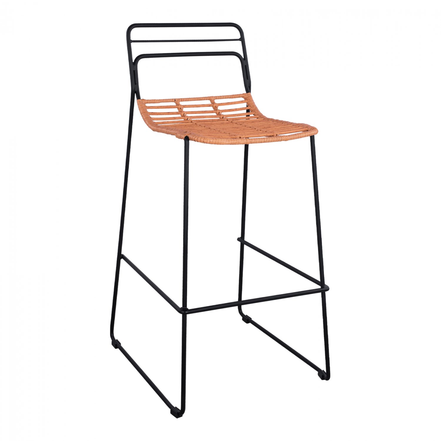 skampo-metalliko-fb95642-me-wicker-se-mp ΣΚΑΜΠΟ ΜΕΤΑΛΛΙΚΟ ALLEGRA HM5642 ΜΕ WICKER ΣΕ ΜΠΕΖ ΑΠΟΧΡΩΣΗ 48x53x100 εκ. - Image 1