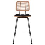 ΣΚΑΜΠΟ ΜΕΤΑΛΛΙΚΟ ΜΕ ΜΑΞΙΛΑΡΙ ALLEGRA HM5455 ΜΕ WICKER ΜΠΕΖ 46,5x55x117,5Υ εκ. - Image 3