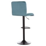 ΣΚΑΜΠΩ ΜΠΑΡ DIANA HM202.18 ΒΕΛΟΥΔΟ ΤΙΡΚΟΥΑΖ & ΜΑΥΡΟ ΜΑΤ ΣΚΕΛΕΤΟ 44x52x109Υεκ - Image 5