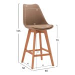 ΣΚΑΜΠO ΜΠΑΡ VEGAS HM8000.45 ΣΕ ΚΑΠΟΥΤΣΙΝΟ 48x58x105Υ εκ. - Image 2