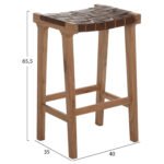 ΣΚΑΜΠΟ ΜΠΑΡ ΜΑΣΙΦ ΞΥΛΟ ΤEAK ΦΥΣΙΚΟ HM9382.01 40X35X65YΕΚ. - Image 2