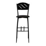 ΣΚΑΜΠΩ ΜΠΑΡ  ΜΑΥΡΟ ΜΕΤΑΛΛΙΚΟ ΚΥΜΑ ΜΕ PU ΚΑΦΕ 40x44x114 εκ - Image 3