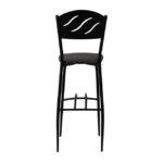 ΣΚΑΜΠΩ ΜΠΑΡ  ΜΑΥΡΟ ΜΕΤΑΛΛΙΚΟ ΚΥΜΑ ΜΕ PU ΚΑΦΕ 40x44x114 εκ - Image 6