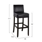 ΣΚΑΜΠΩ ΜΠΑΡ ΟΞΙΑ ΜΕ ΠΛΑΤΗ ΜΕ PVC ΚΑΦΕ RODOS VEGGE HM299 44x52,5x111 εκ. - Image 2